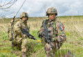 French and British soldiers, Exercise GRIFFIN STRIKE, Salisbury Plain, 2016.
