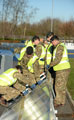 Flood defence training, Exercise Wessex Teal, Bulford, near Salisbury Plain, Wiltshire, 2016