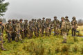 Training in a trench system at the Infantry Battle School, Brecon, Wales, 2016