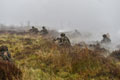 Training in a trench system at the Infantry Battle School, Brecon, Wales, 2016
