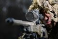 A sniper from 1 Mechanised Brigade training at Bisley, 2014