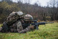 Live firing, 21 Special Air Service selection course at SENTA (Sennybridge Training Area), Wales, 2015