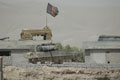 Scimitar CVR(T) light reconnaissance tank in a defensive position,  Sangin, Helmand Province, Afghanistan, 2006
