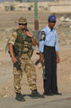 Joint British Army and Iraqi Police patrol, Basra, Iraq, 2004
