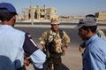 Royal Welch Fusiliers visit an Iraqi Police facility, Al Amarah, Iraq, 4 July 2004