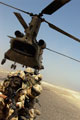 Soldiers of 1st Battalion The Royal Welch Fusiliers mount heliborne Eagle Vehicle Check Points, Iraq, July 2004