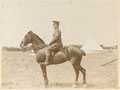 Battery Quartermaster Sergeant Samuel Pye on horseback, 1915 (c)