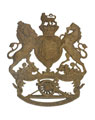 Helmet plate, other ranks, 2nd Berwickshire Artillery Volunteers, Queen Victoria crown, 1878-1883 (c)