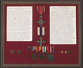 Framed medal group of Lieutenant John Arthur Riccomini MBE MC, Royal Army Service Corps and the Special Air Service