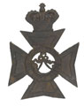 Helmet badge, Rohilkhand Volunteer Rifle Corps, 1881-1901