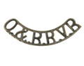 Shoulder title, Oudh and Rohilkhand Railway Volunteer Rifles, 1903-1926