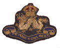 Forage cap badge and Field Service cap badge, The Hong Kong Regiment, 1901-1902