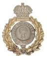 Pouch belt plate, Rangoon Volunteer Rifle Corps, 1877-1901