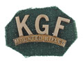 Shoulder title, Kolar Gold Fields Mounted Rifles