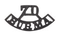 Shoulder title, 2nd Battalion 70th Burma Rifles, 1917-1922