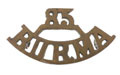 Shoulder title, 85th Burma Rifles, 1918-1922
