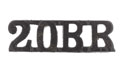 Shoulder title, 20th Burma Rifles, 1923-1937