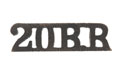 Shoulder title, 20th Burma Rifles, 1922-1937