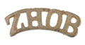Shoulder title, Zhob Militia, 1889