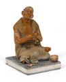 Religious mendicant, terracotta figurine, India, 1880 (c)