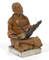 'Bajae Wallah, Street Musician', terracotta figurine, India, 1880 (c)