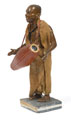'Tom Tom Wallah, Street Musician', terracotta figurine, India, 1880 (c)