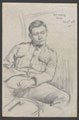 'P.J.D. watching Chess. Dec 21st 1918', Sergeant Patrick J Delaney, Royal Dublin Fusiliers, Senlis, France, 1918