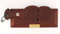 Wooden kotiate presented to I (BR) Corps (British Army of the Rhine) by the New Zealand Contingent, as a souvenir, Exercise SPEARPOINT, 198