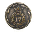 Button, field cap, 17th (The Loyal Purbiah) Regiment of Bengal Native Infantry, 1864-1898