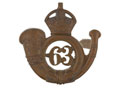 Officer's service dress cap badge, 63rd Palamcottah Light Infantry, 1903-1922