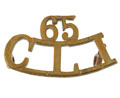 Shoulder title, 65th Carnatic Light Infantry, 1903-1904