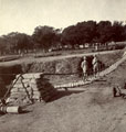 'Foot bridge built by S & M recruits. Rurki 1909', Roorkee, India, 1909
