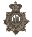 Helmet plate, other ranks, Tower Hamlets Rifle Volunteers, 1878-1881