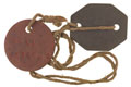 Two identity discs, Sergeant Herbert Bell, 45th Regiment, Reconnaissance Corps and Army Air Corps, 1939-1945 (c)