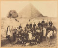 A group of British soldiers sightseeing at Giza, Egypt, 1888 (c)