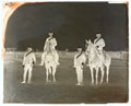 Group of four other ranks, probably 13th Hussars, glass negative, 1894 (c)