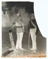 Sergeants, 1st Battalion, Grenadier Guards, and 93rd Princess Louise's (Argyll and Sutherland Highlanders), glass negative, 1895 (c)