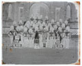 Drummers and Drum-Major, Coldstream Guards, glass negative, 1895 (c)