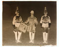 Corporal Major, Trumpet Major and Trooper, 2nd Life Guards, glass negative, 1895 (c)