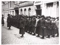 Members of the Women's Army Auxiliary Corps on parade outside their billet, Rouen, France, 24 July 1917