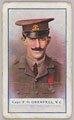 'Capt. F.O. Grenfell, V.C.', Captain Francis Grenfell VC, 9th (Queen's Royal) Lancers, cigarette card, 1915