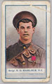 'Sergt. E.G. Harlock, V.C.', cigarette card, 1915