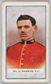 'Pte. E Barber, V.C.', cigarette card, 1915