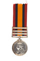 Queen's South Africa Medal 1899-1902, with three clasps, Lieutenant Henry Denne Hirst, The Buffs (East Kent Regiment)