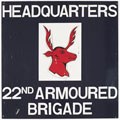Sign, Headquarters 22nd Armoured Brigade, 1993