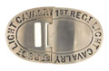 Shoe buckle, officer, 1st Regiment of Bombay Light Cavalry (Lancers), 1847-1861