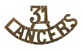 Shoulder title, 31st Duke of Connaught's Own Lancers, 1903-1923