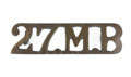 Shoulder title, 27th Jacob's Mountain Battery, 1903-1920