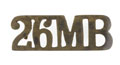 Shoulder title, 26th Jacob's Mountain Battery, 1903-1920