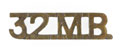 Shoulder title, 32nd Mountain Battery, 1907-1920
